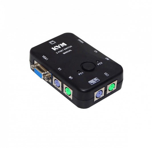 KVM-K02S KVM 2-Puertos-PS2-VGA necesita-Cables no-necesita-Fuente-Alimentación