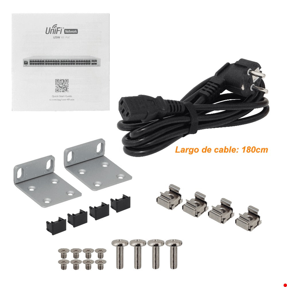 USW-48-POE-LIQ USADO UBIQUITI Switch 195W-tot 48-1000(32-PoE48af/52at) 4-SFP req-UniF