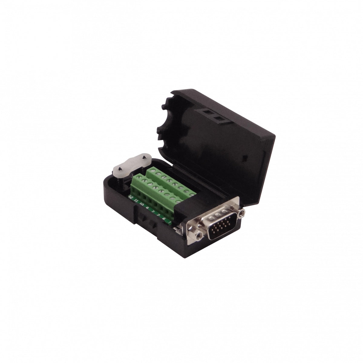 VGA-M-T Conector DB15-VGA MACHO 15-pines Atornillable HD15 con Cubierta DE-15/M 31mm
