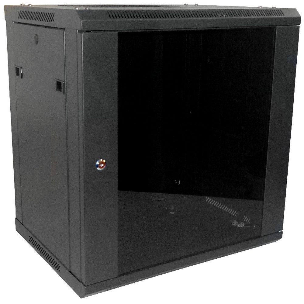 RK12-4L LINKMADE 45cm-Fondo 12U Armario Rack Mural Negro inc/M6-4KIT/2U