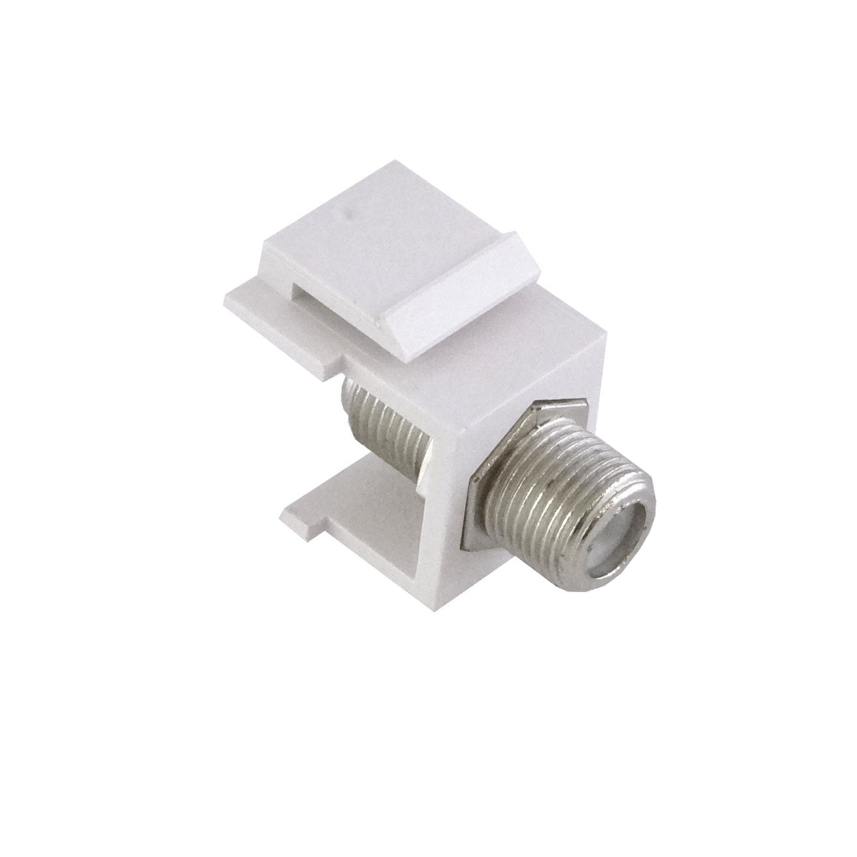 KFFWL LINKMADE Acoplador Coaxial Hembra-Hembra Blanco tipo Keystone, Unión F-F