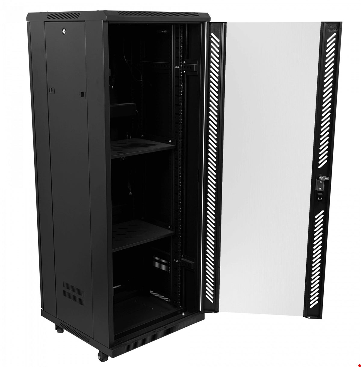 RK32-6L-LIQ. LINKMADE Gabinete Reacondicionado Cristal Suelo 32U/140cm Profundidad 600mm Ancho 60cm Incluye Unidad Distribución Energía-Ventilada