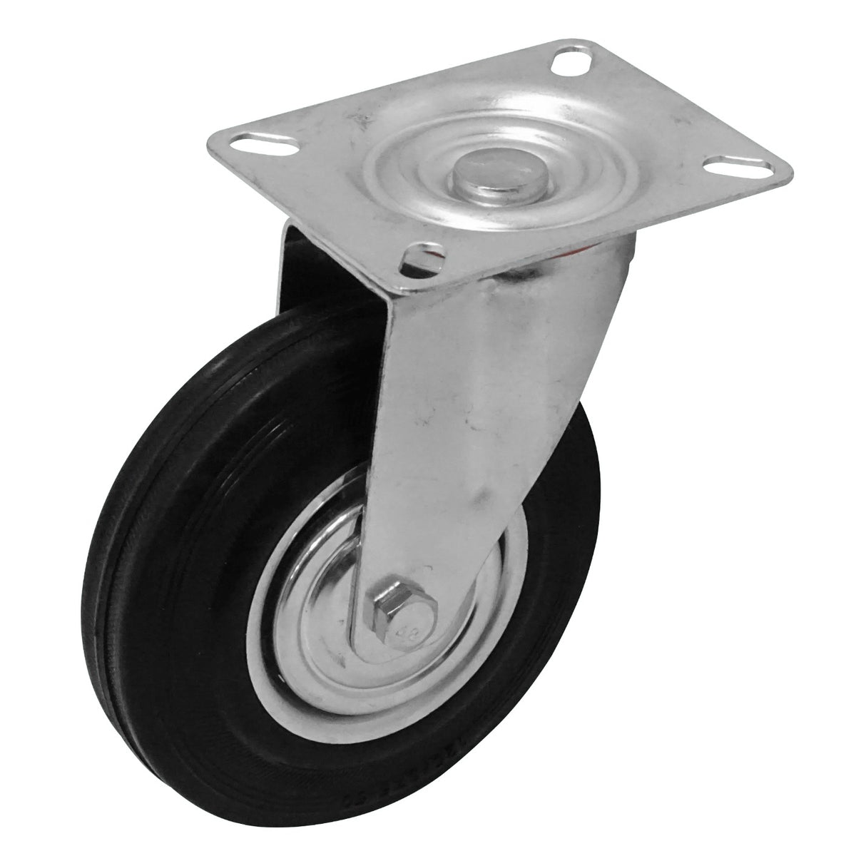 RUEDO-5 Rueda Giratoria Negra de 5 Pulgadas Capacidad de Carga 125Kg Medidas 82x100x155mm