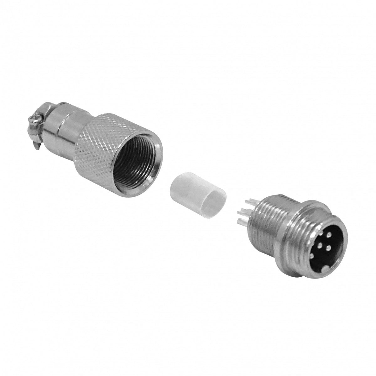 GX12MV-6 6-pin Macho Volante Conector GX12 Soldable Aviacion