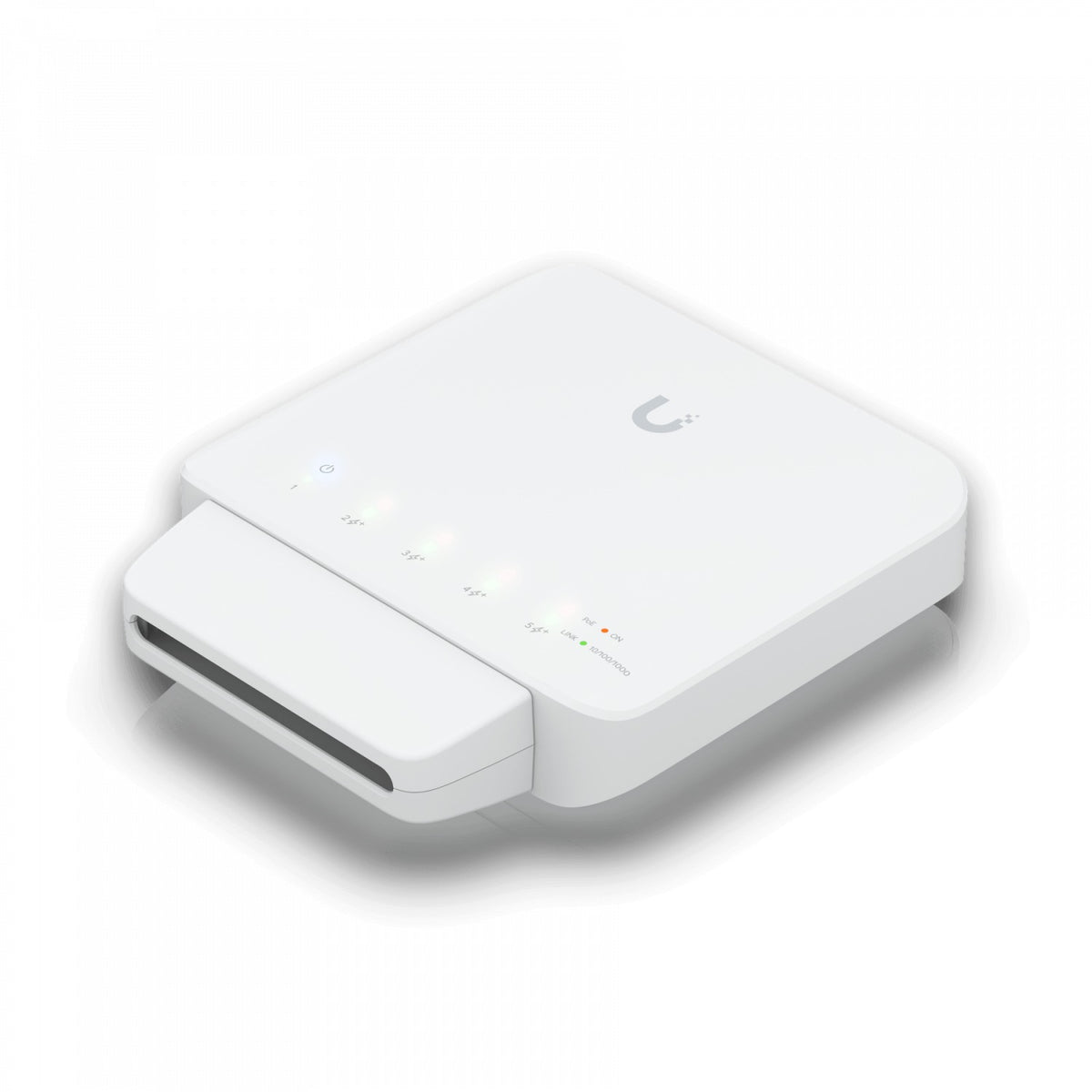 USW-FLEX. Conmutador UI de 1 unidad, 5 puertos 1000 Mbps PoE (requiere 1 entrada), máximo 46 W totales, para exterior, requiere af/bt+ USW-FLEX-EU UBIQUITI