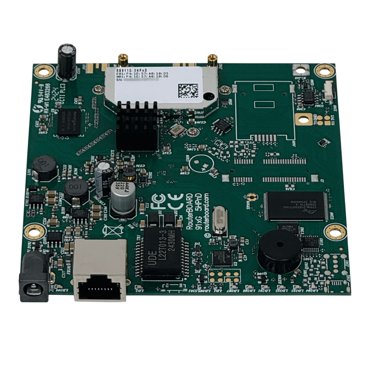 RB911G-5HPND MIKROTIK 600MHZ 32MB 1-1000 5GHZ A-N 2X2 2-MMCX RouterOS-L3