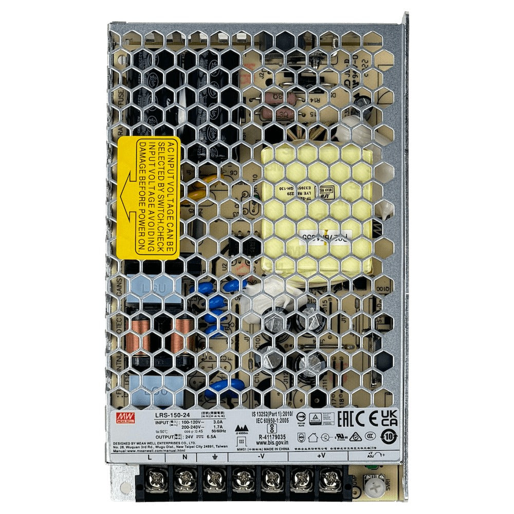 LRS-150-24 MEANWELL 156W 24V 6,5A Marco Abierto Fuente de Alimentación 100-240VAC