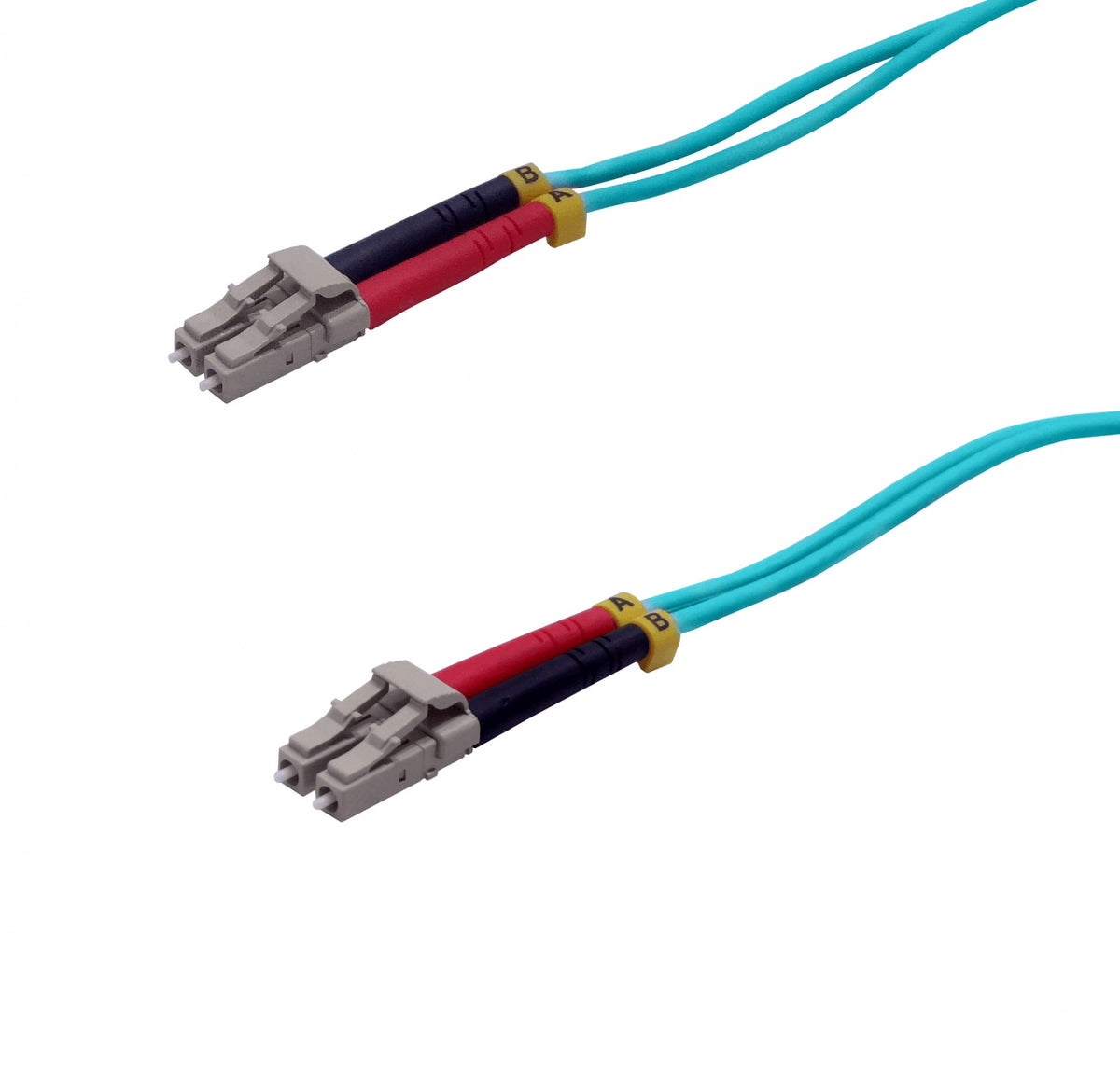 JF3LL5. Latiguillo de fibra dúplex multimodo OM3 LC a LC de 5 metros, diámetro 3,0 mm, núcleo/revestimiento 50/125 µm, cubierta LSZH