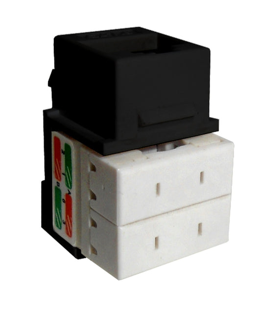 KP6NL LINKMADE Negro Cat6 U/UTP Conector Hembra RJ45 Keystone Insertable