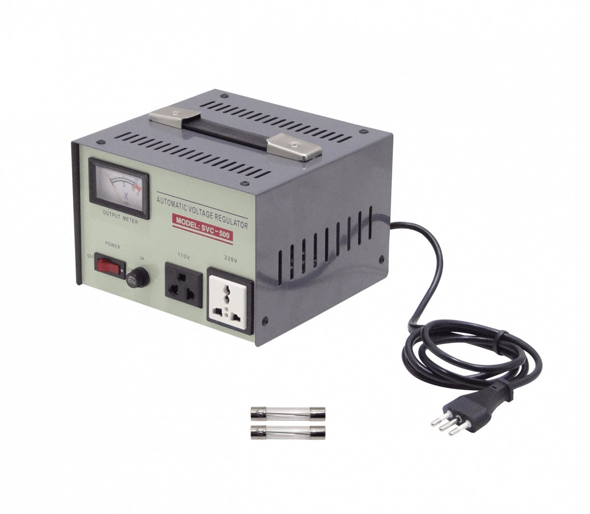 SVC-500 500VA AVR Estabilizador de Voltaje 300W 160-250VAC Salida-220V y Salida-110V