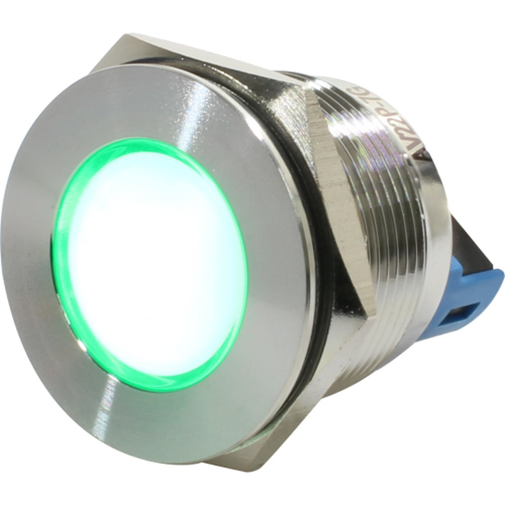 Luz piloto antivandálico metálico 22mm serie AV-P - Naranjo - 220VAC/DC