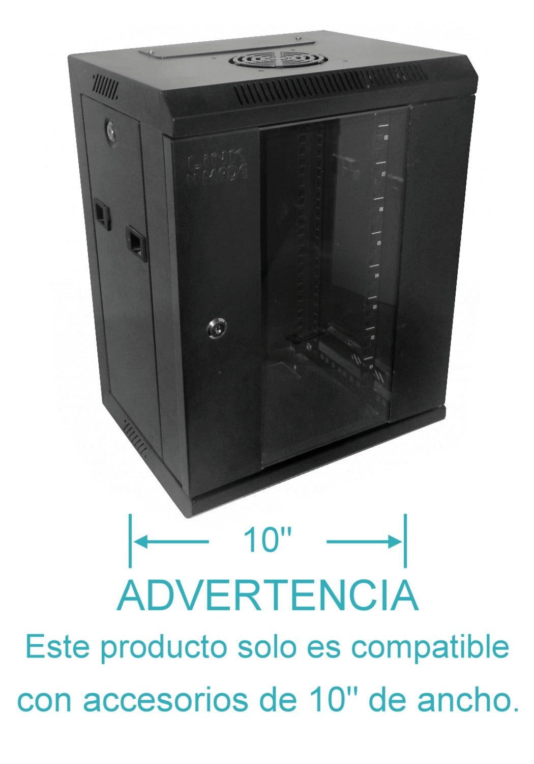 RK1009-3L LINKMADE GABINETE 9U 10-PULGADAS-ANCHO 30CM-PROFUNDIDAD NEGRO