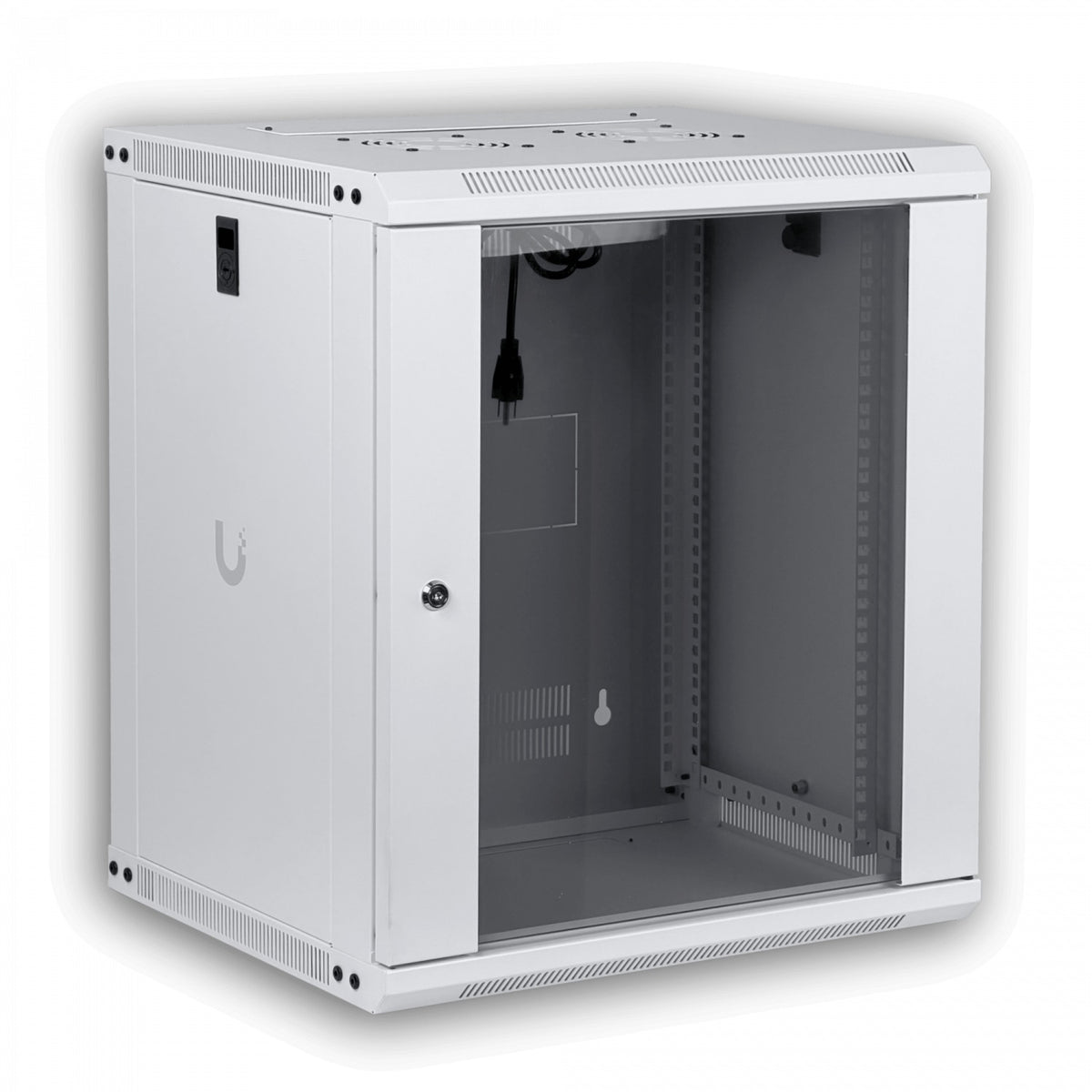 URK12-4 UI Blanco 12U 45cm-Profundidad Puerta de Cristal Armario Rack de Pared Muro UACC-RACK-12U-WALL-450-G UBIQUITI