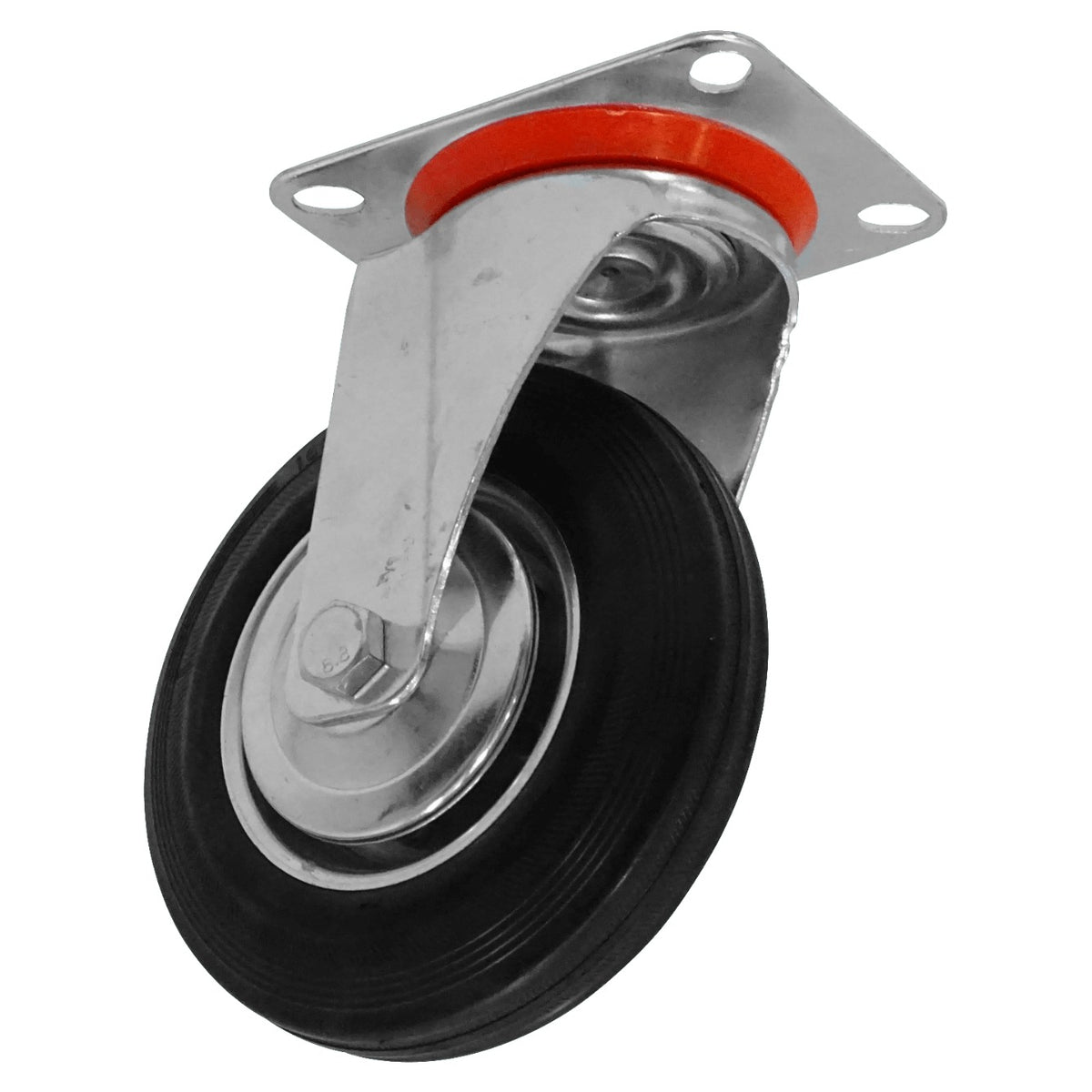 RUEDO-6 Rueda 6-pulgadas Rotatoria Negra Capacidad-150Kg 103x130x200