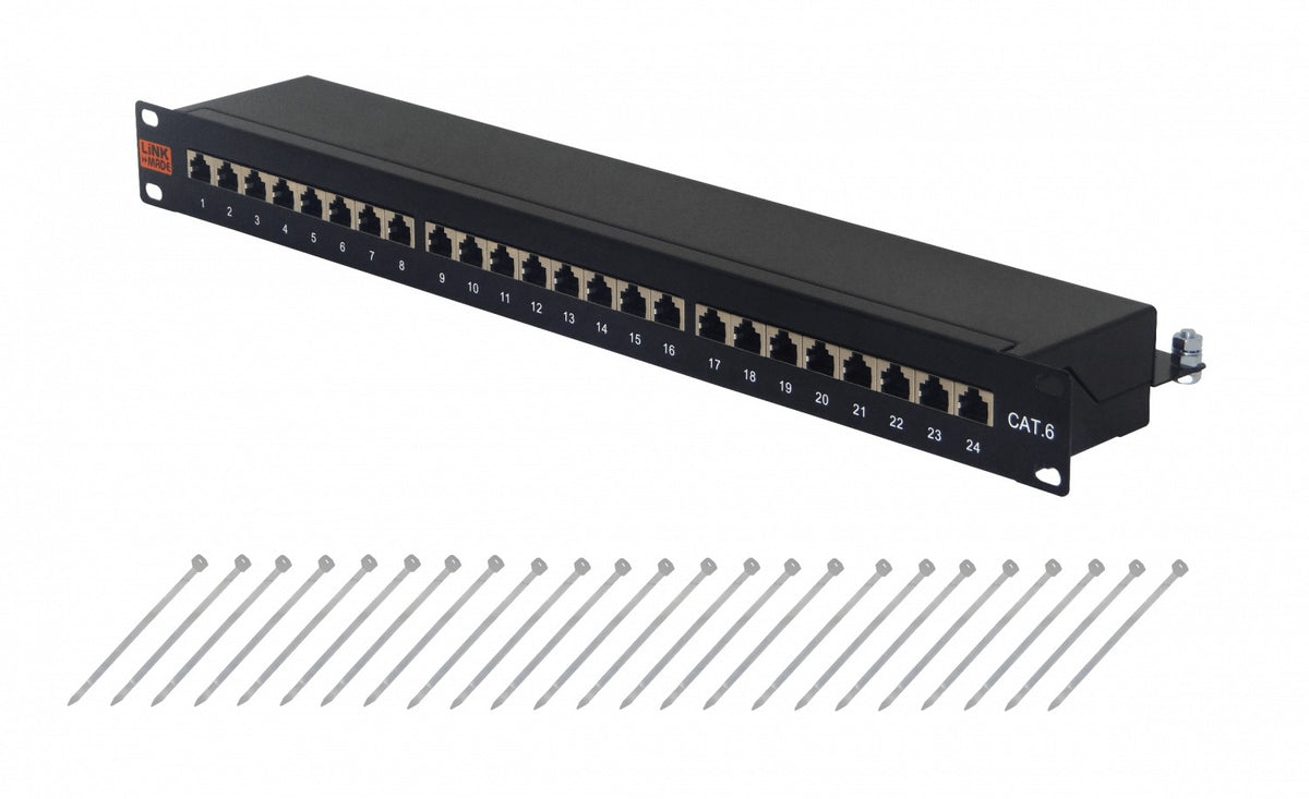PPS24L PANEL DE CONEXIÓN LINKMADE 24 PUERTOS RJ45 CAT6 FTP SFTP APANTALLADO 1U Certificación-UL