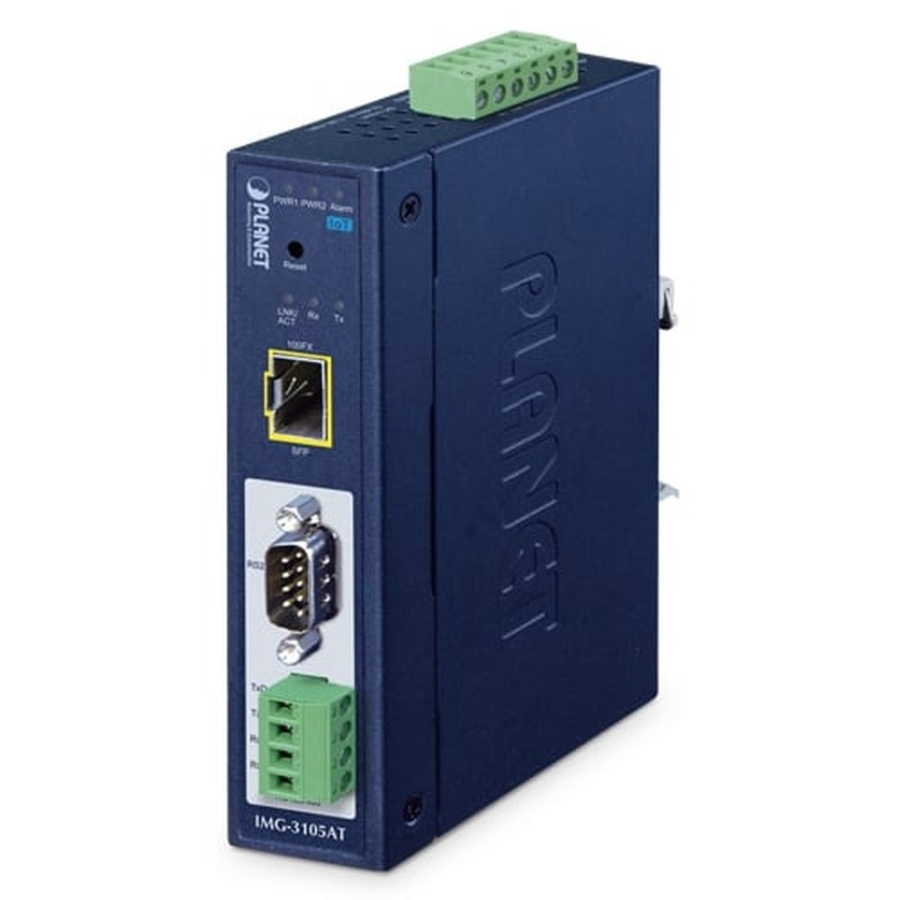 Puerta de Enlace Modbus Industrial IP30 de 1 Puerto RS232/RS422/RS485 con 1 Puerto SFP 100FX