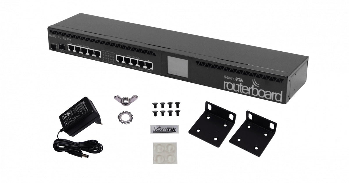 RB2011UIAS-RM-LIQ. MIKROTIK DE SEGUNDA MANO Bastidor-1U 5-100 5-1000 Pantalla LCD SFP Nivel 5 USB Consola-RJ45 Alimentación/8-30V