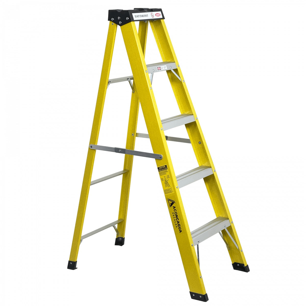 ESAF-405 Escalera de Tijera de Fibra de Vidrio de 5 Peldaños, Altura de 1.44m, Capacidad 140kg