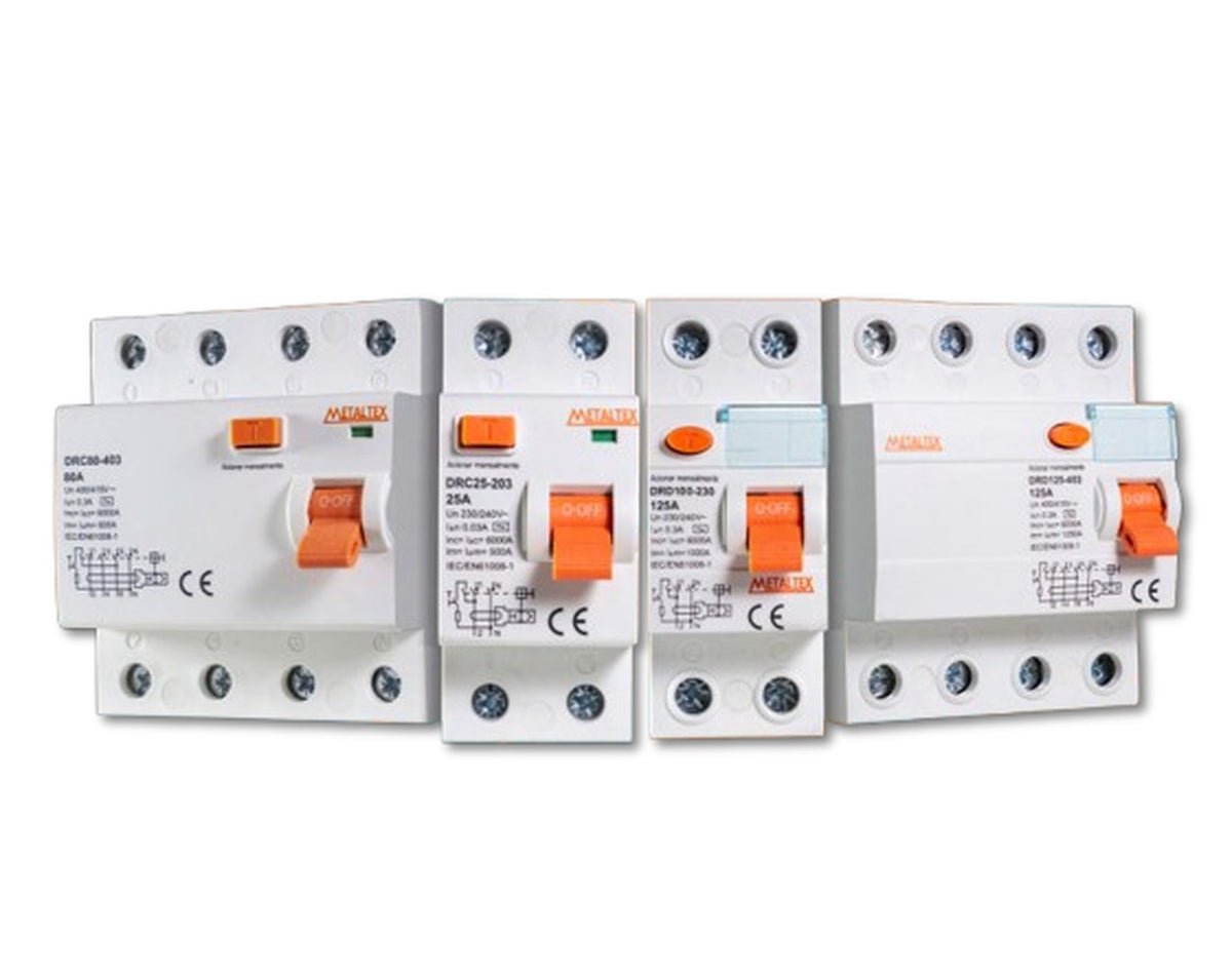 Interruptor Diferencial Residual 40A Serie DRC Metaltex. - 2 Polos - 30mA