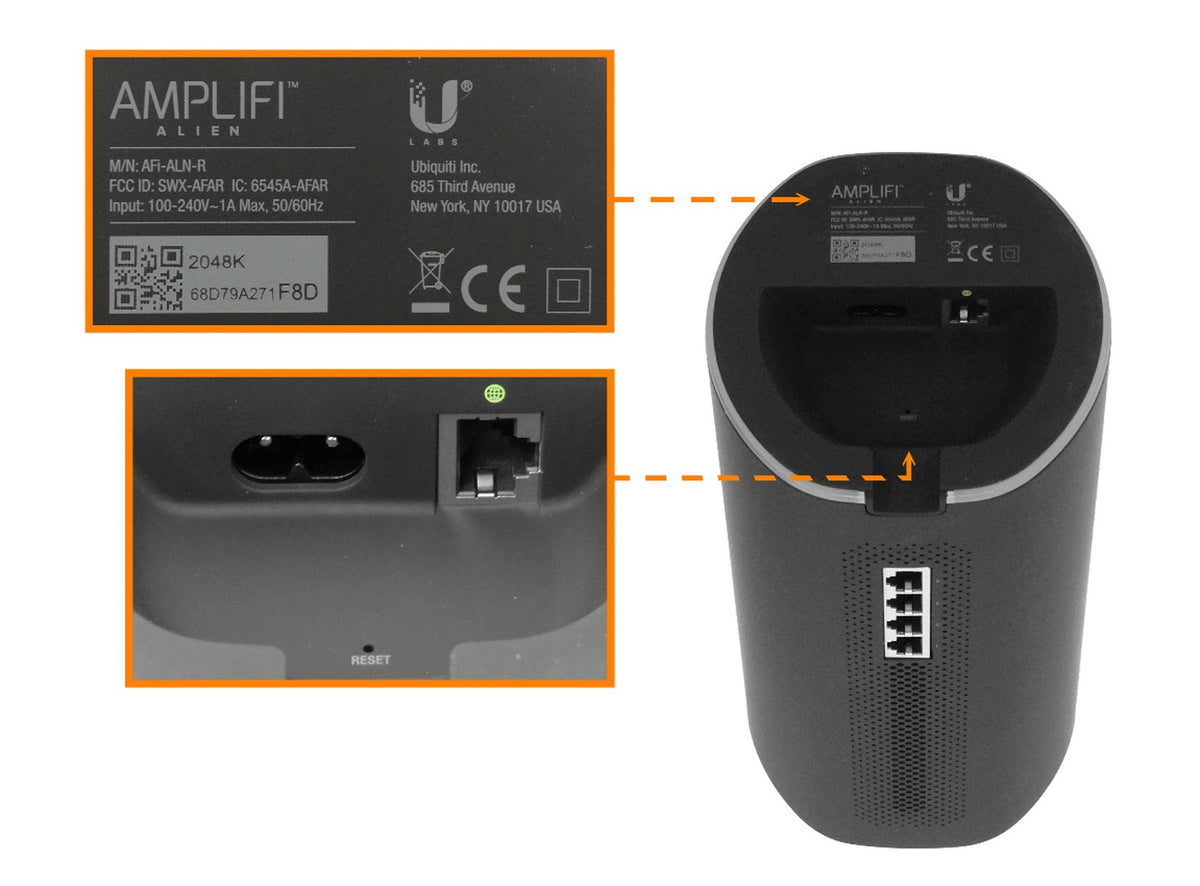 AFI-ALN. Unidad AmpliFi WiFi6 Conjunto Enrutador+Malla 5-1000 USB 7685mbps Pantalla Táctil a Color AFI-ALN-EU UBIQUITI