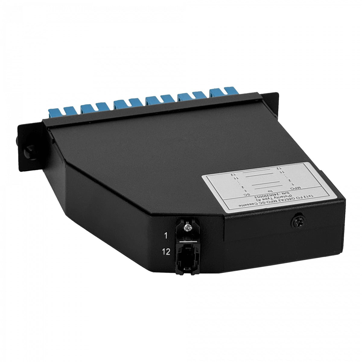 CASCSM SM 12-SC 1-MPO/Cassette para/1U-3P 130mm Fibra Pre-Conectorizada