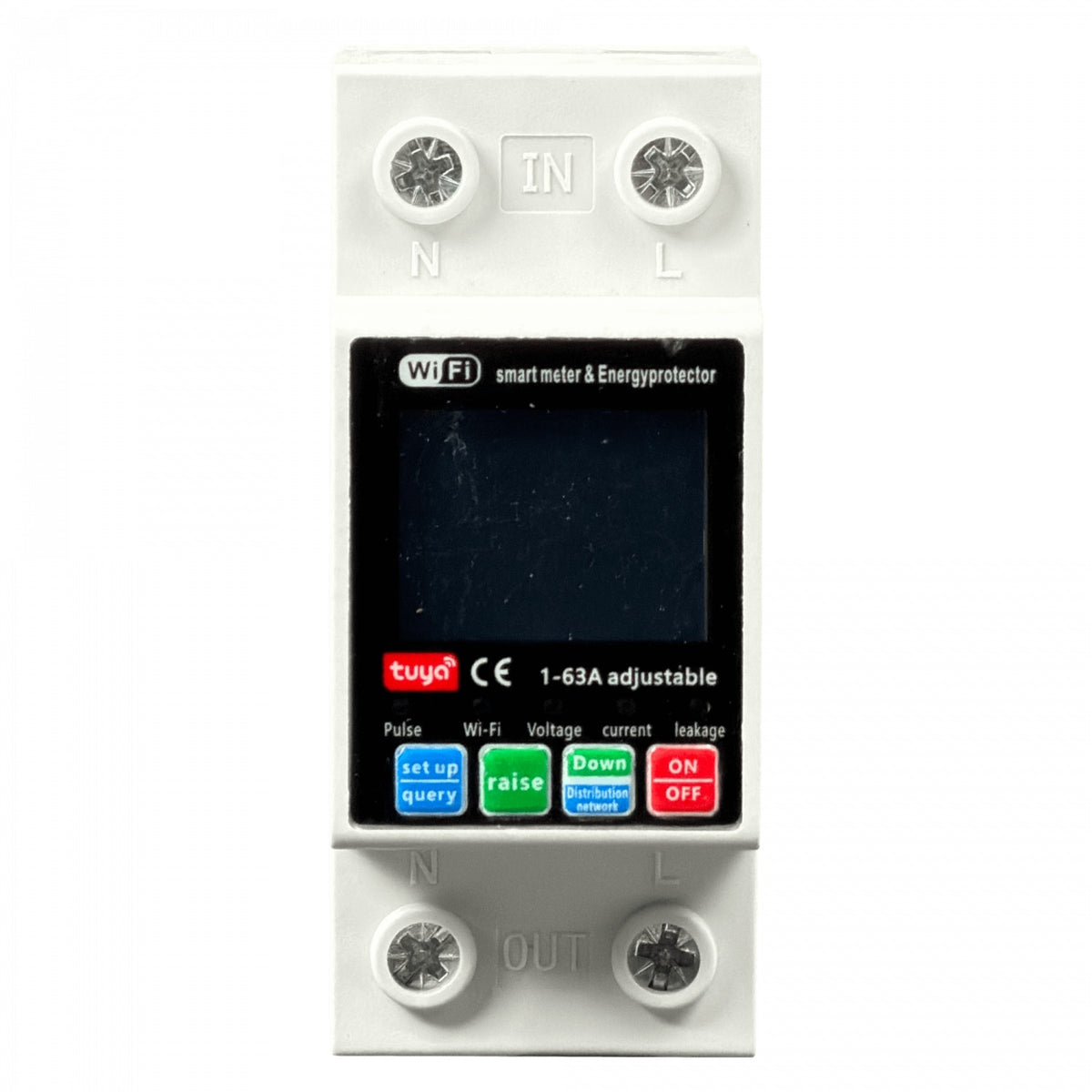 AUTO-WIFI-63A. Interruptor automático WiFi de 63 A, rango de voltaje ajustable 150-300 V y corriente regulable de 1 a 63 A