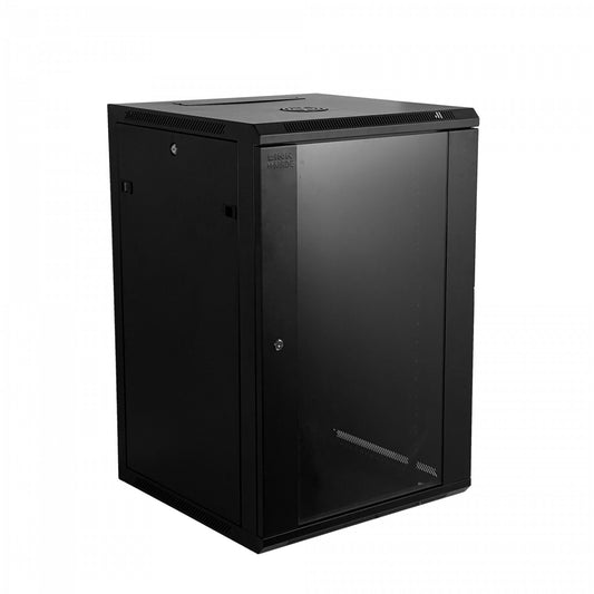 RK18-6L LINKMADE Armario Rack de Pared de 18U con 60cm de Fondo Negro incluye-2U-M6