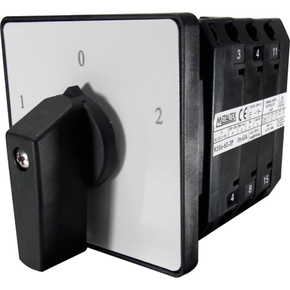 LLave conmutadora para panel 3 posiciones 1-0-2 hasta 100A serie K56 - 100A