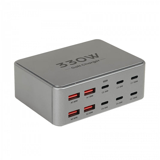 CARGA-330W Central de Carga 330W 4-Puertos-USB-AH 5-20VDC 6-Puertos-USB-CH 3-21VDC Entrada 100-240VAC