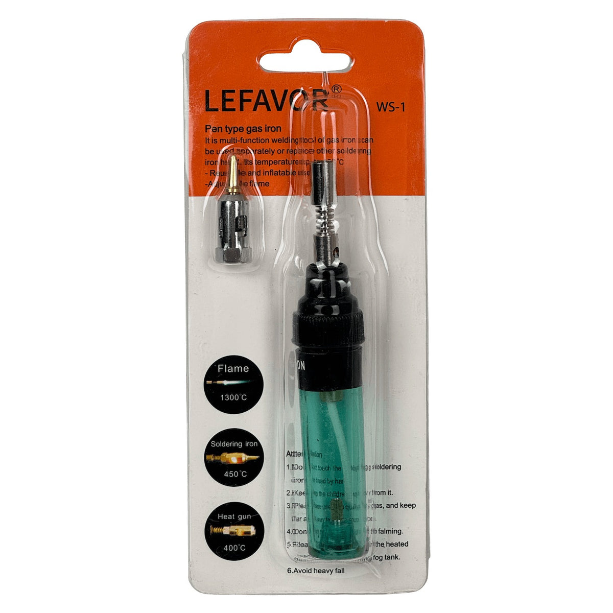 CAUTIN-GAS Soldador a Gas Butano 8ml 1300ºC Mini Soplete