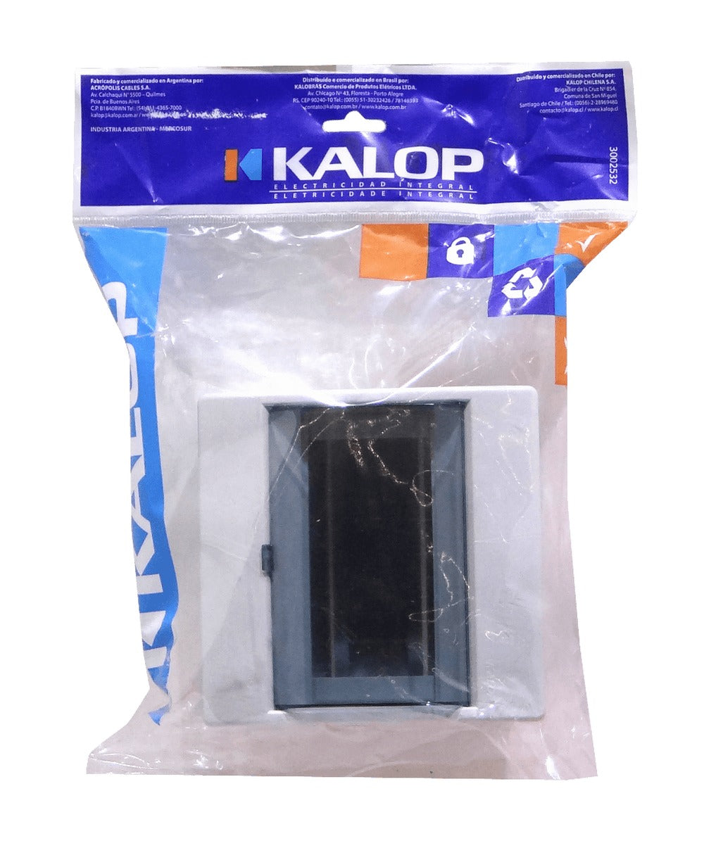 CAJA-DIN5 KALOP Caja Plástica para Riel DIN con Tapa 90/110mm Ancho 46mm Alto KL02476T