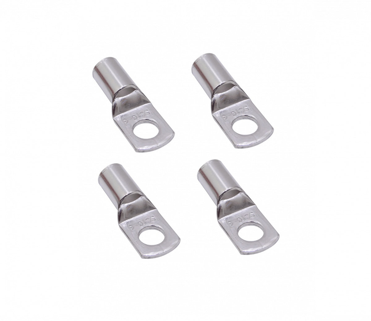 SC16-6 Terminal de Ojo de 6,5mm para Cable de 16mm2 en Paquete de 4 Piezas de Cobre Estañado