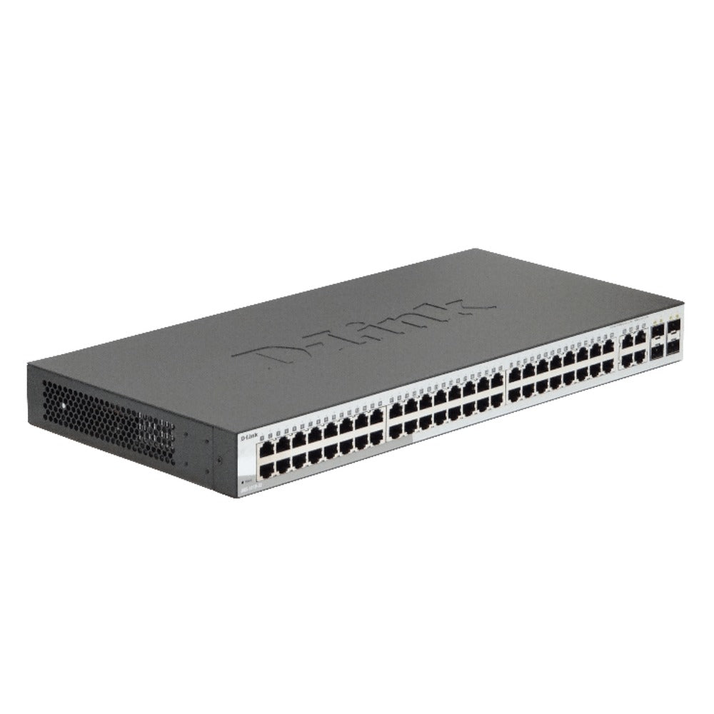 DGS-1210-52. Conmutador Inteligente D-LINK de 48 puertos 1000 y 4 puertos SFP-1000 para montaje en bastidor, requiere cable C13