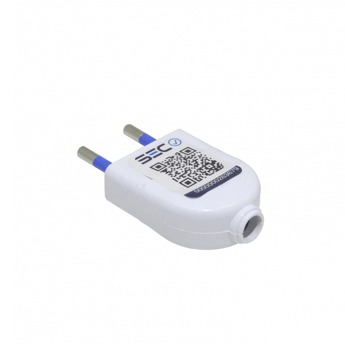 EMV2PZ Enchufe macho volante blanco KALOP de 2 polos, 10 A, sin toma de tierra, modelo SL1001, código KC44540