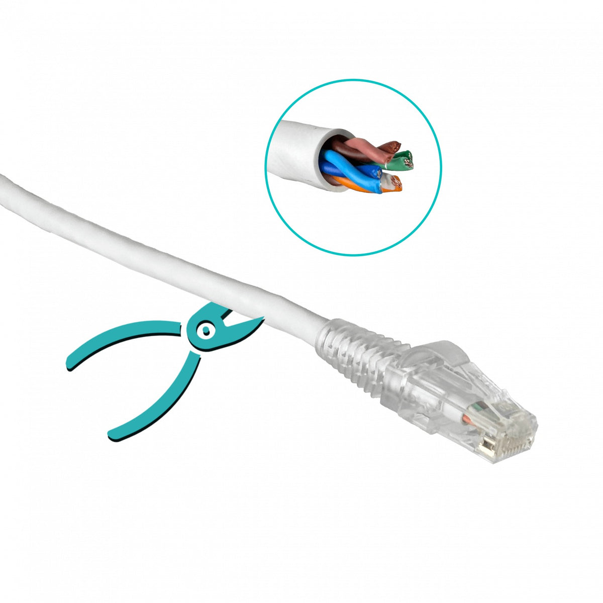 CPW-3F FURUKAWA Cable de parcheo RJ45 Multilan de 3 metros, categoría 5e, blanco, U/UTP CM, referencia 35103505