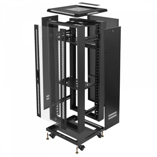 RK32-6LD LINKMADE Estructura 32U Puerta Cristalizada Ancho 600mm Profundidad 60cm Incluye Ventilador y PDU Bastidor