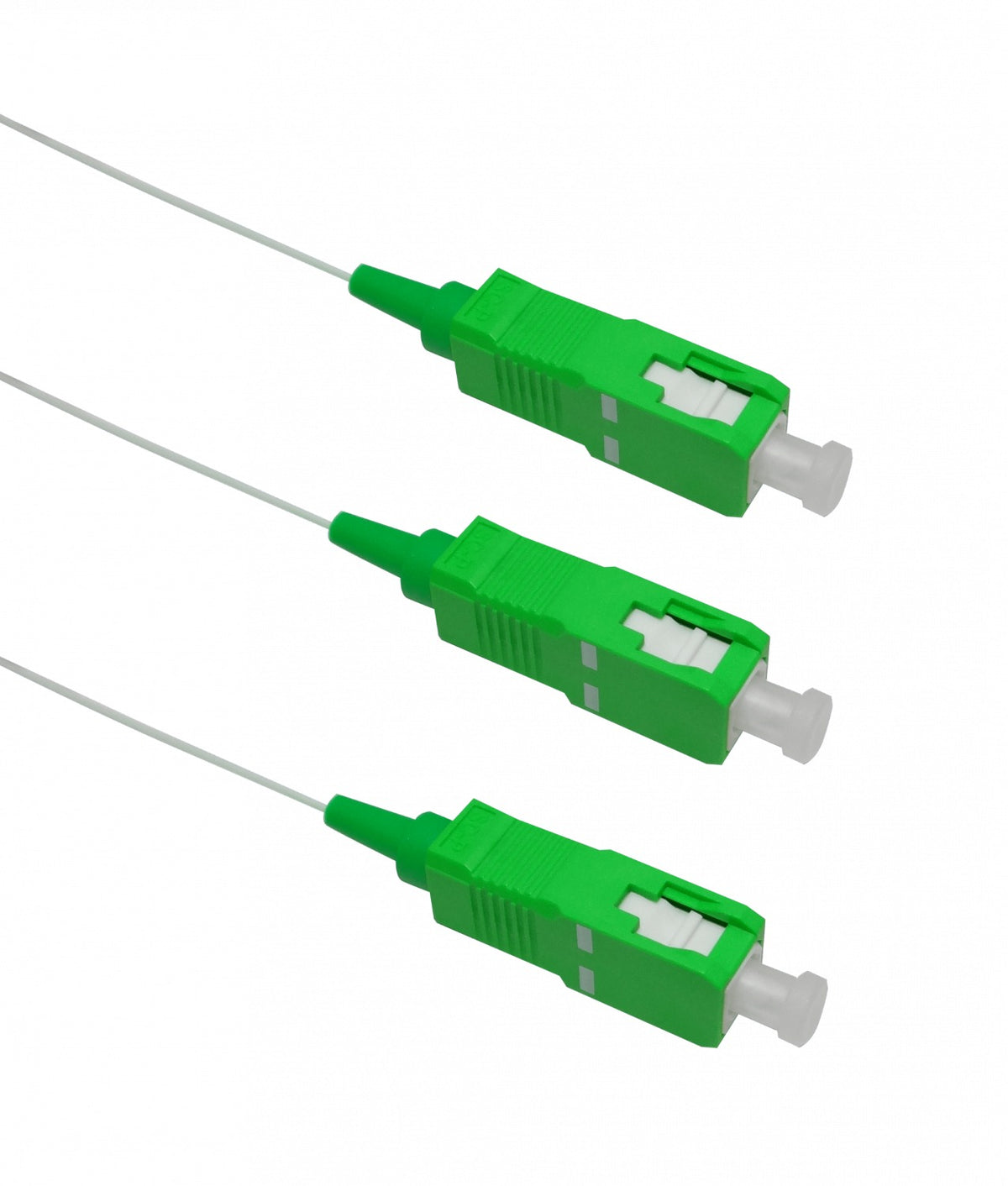 SPLITTER-02A Divisor óptico PLC 1x2 SC/APC para redes EPON/GPON con cable G657A1 de 0,9mm y 200cm compatible con 1260-1650nm