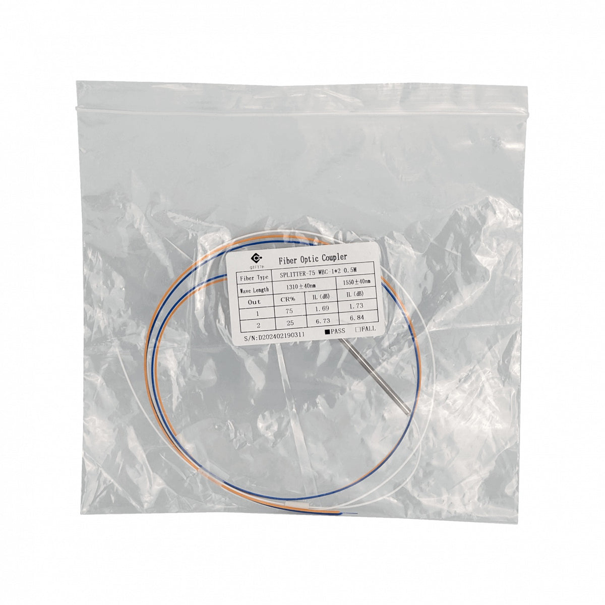 DIVI-75 Asimétrico 1x2 75-25 FBT sin-Conectores Repartidor Splitter XPON XGPON
