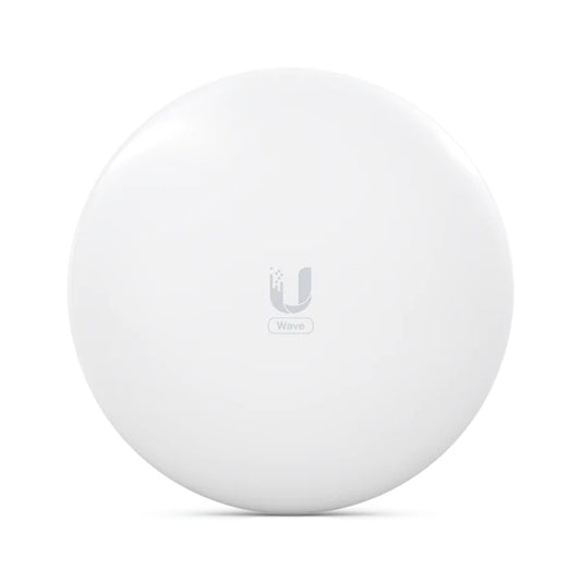 WAVE-NANO. Enlace inalámbrico de 5 km con ganancia de 41/19 dBi, bandas de 60/5 GHz, puerto 1-1000, alimentación pasiva de 48 V incluida, antena de 256 mm, GPS, dúplex a 1 Gbps, Bluetooth, referencia WAVE-NANO-EU de Ubiquiti.