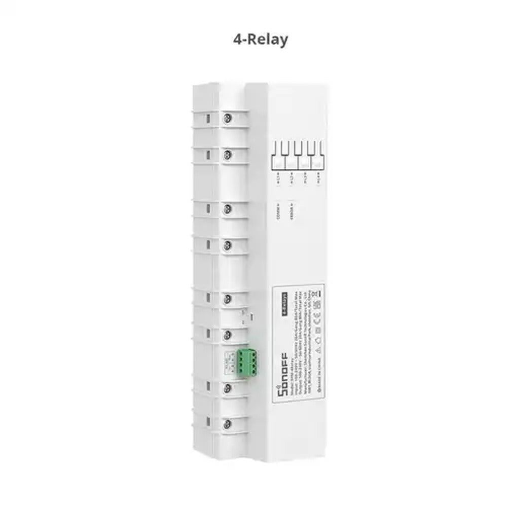 Medidor de Consumo Eléctrico Modular Inteligente Capacidad 80A máxima incluyendo Defensa ante Sobretensión Sonoff SPM-4Relay