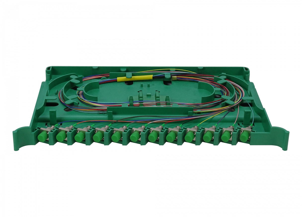 ODF-H Charola 12-FC/APC para Panel tipo ODF incluye pigtails-SM y acopladores