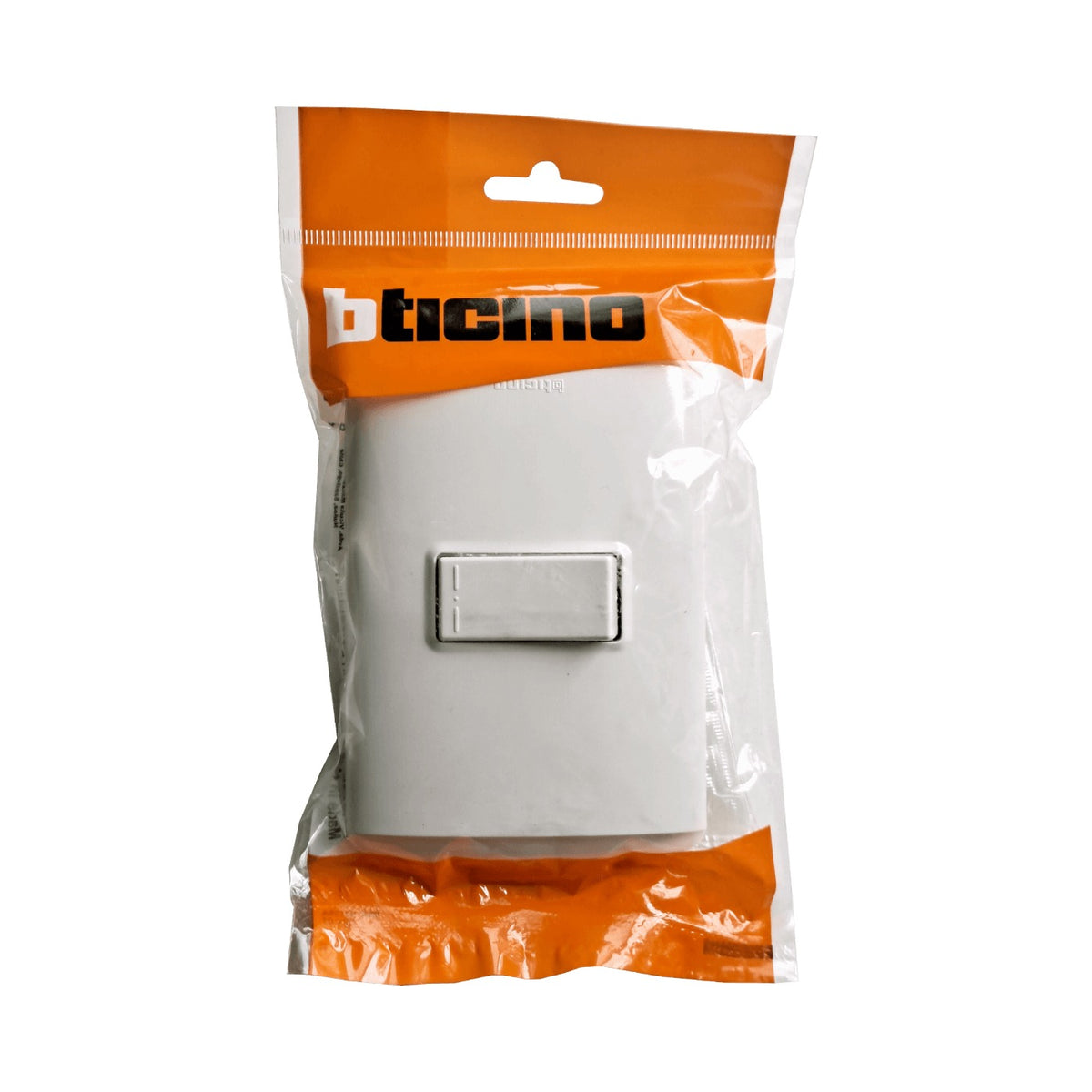 1100BN BTICINO MODUS Interruptor Unipolar 10A Armado con Base y Tapa Blanca 912