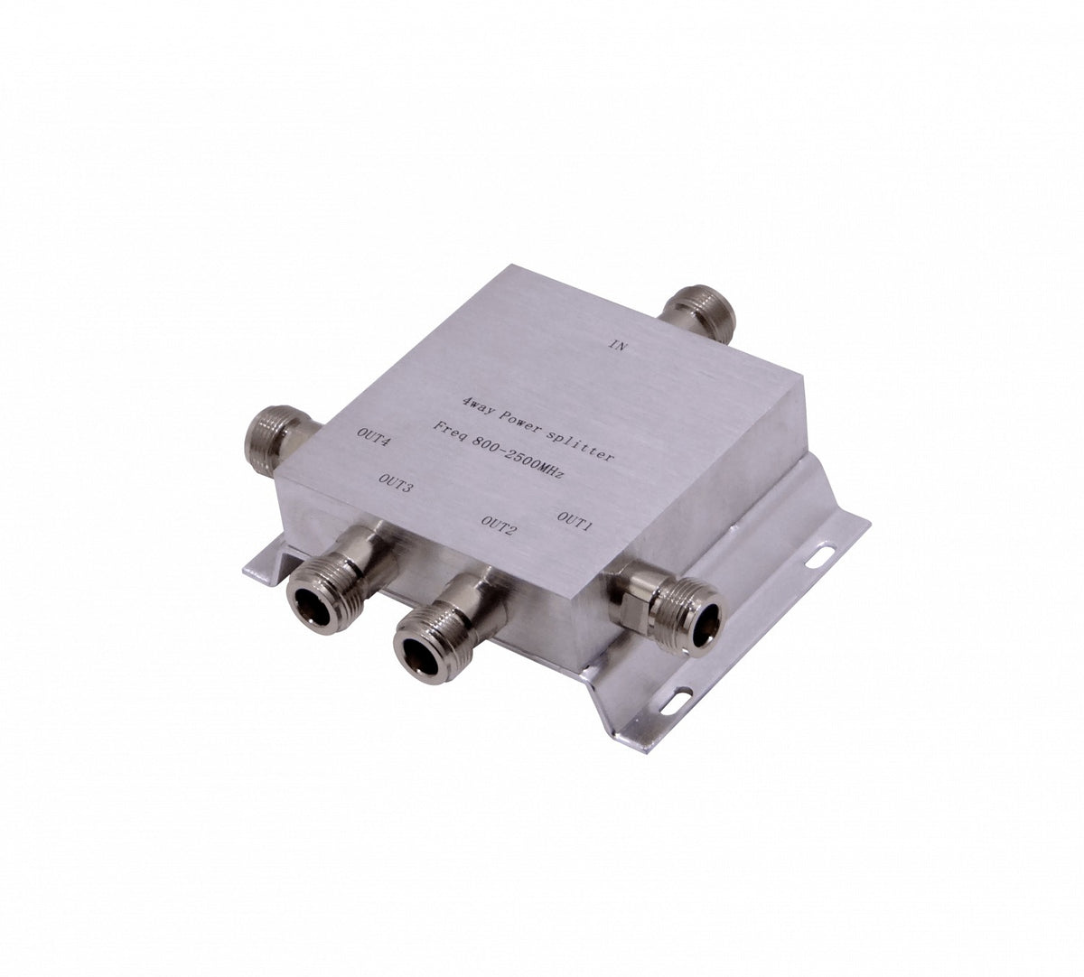 SCW04N Divisor de señal RF de 5 salidas tipo N hembra, rango de frecuencia 380-2500 MHz (0,38-2,5 GHz) compatible con 2,4 GHz