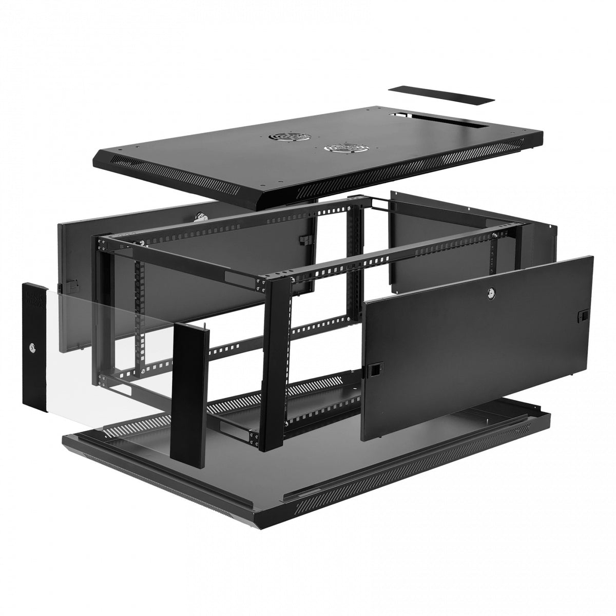 RK06-10LD LINKMADE Armario Rack Desmontable de 6 Unidades, 1000mm de Profundidad, Color Negro