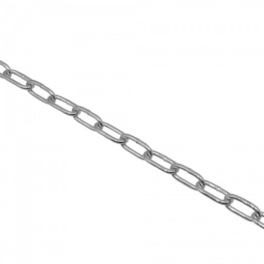 CADE-4 Cadena Cromada Calibre 4mm, Venta por Metro, Eslabón de 32x15mm