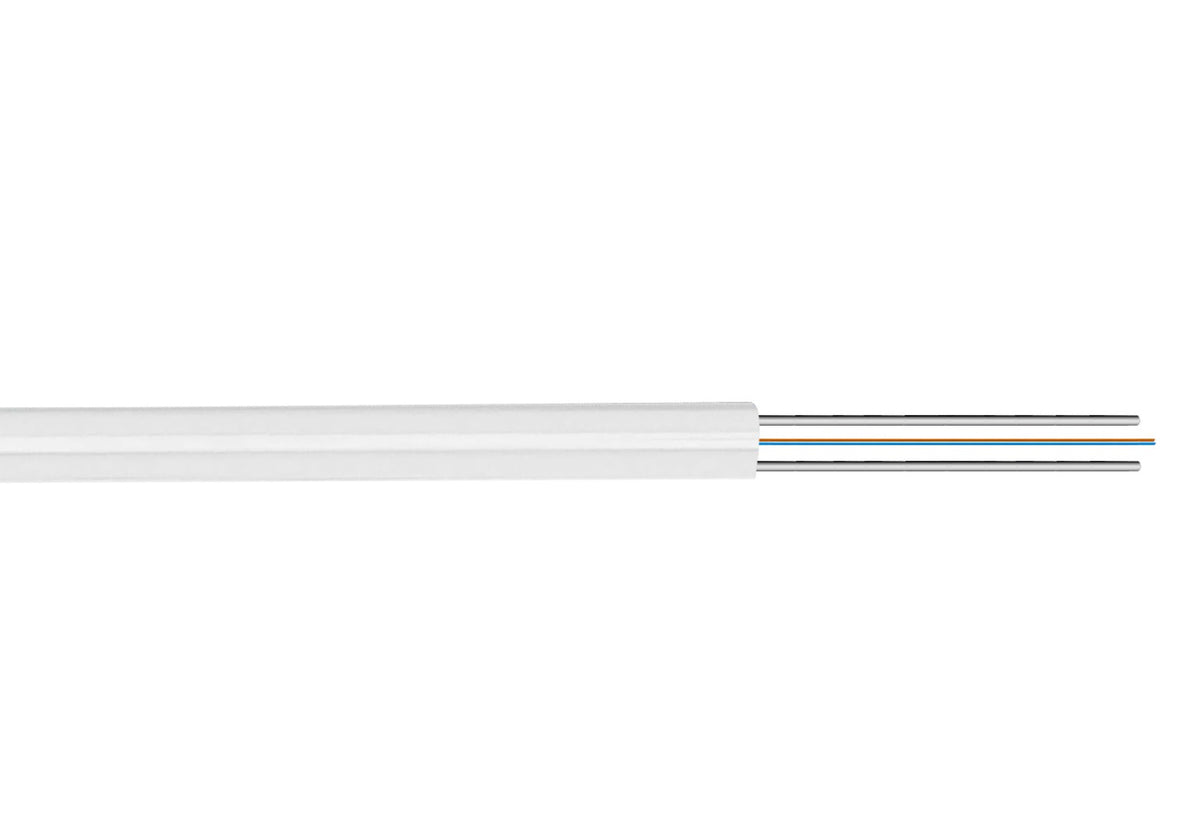 CFSP2 2-Fibras-G652D Blanca 500m DropCable Ext. FTTH SM LSZH 3x2mm