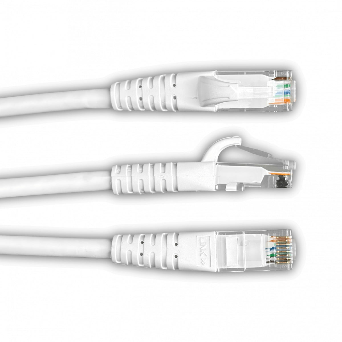 CP6W-50L LINKMADE Cable de conexión multifilar Cat6 U/UTP de 5 metros, color blanco, con cubierta LSZH e inyectado