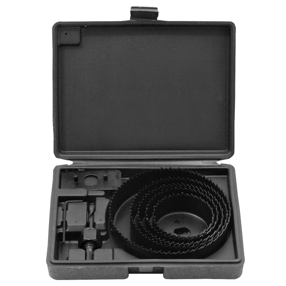 F3255 64-76-89-102-127mm Juego-5piezas Sierras de Corona para Madera Portabrocas-3/8pulgadas