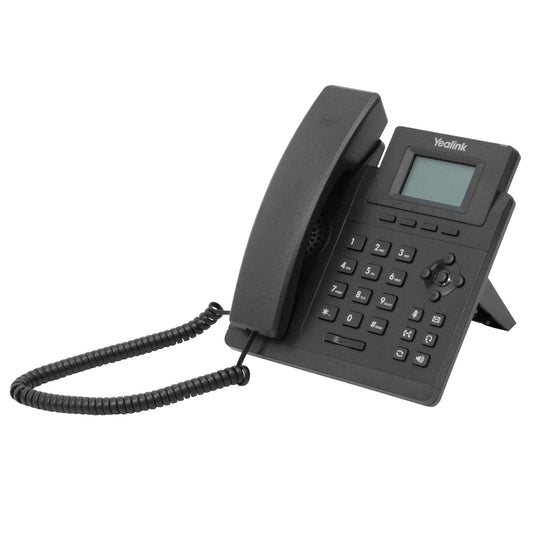 SIP-T30P YEALINK 1-Cuenta-SIP 2-Puertos-LAN incluye 5V3W PoE-af RJ9-Auricular Pantalla-sin-retroiluminar Teléfono IP