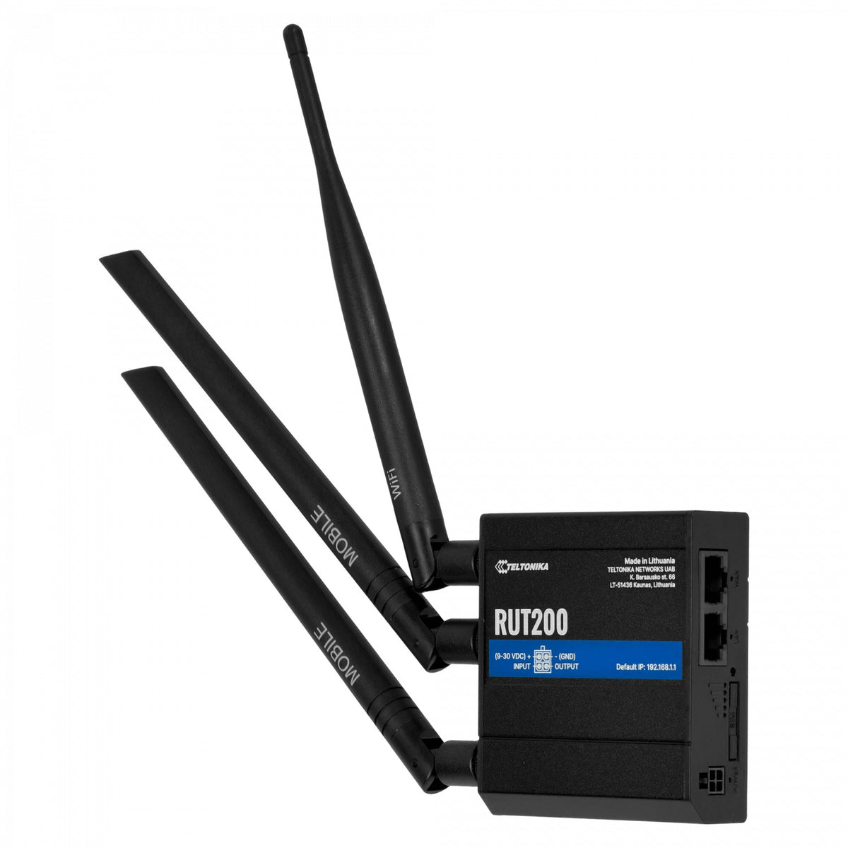 RUT200 TELTONIKA EU 4GLTE 3G 1-Tarjeta SIM Enrutador 2-.SMA 1-RPSMA LAN WAN 2,4GHz 9-30V